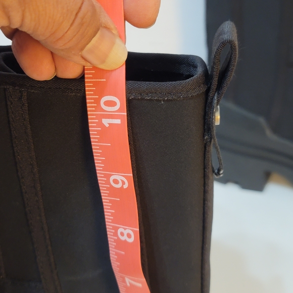 Zara Black Canvas Women's Combat Boots Chunky Heel Lace-up Zip-up Sz40 (US Sz9) - Picture 15 of 16